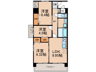 黄金マンションの物件間取画像